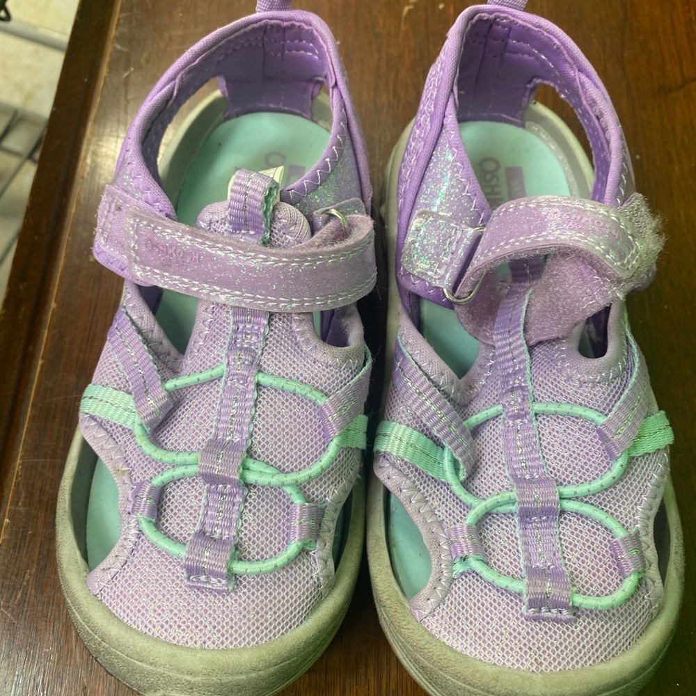 OshKosh B'gosh Purple and Green Sandals with Secure Fit